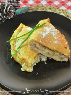 Una foto de Calzone a la carbonara con Thermomix