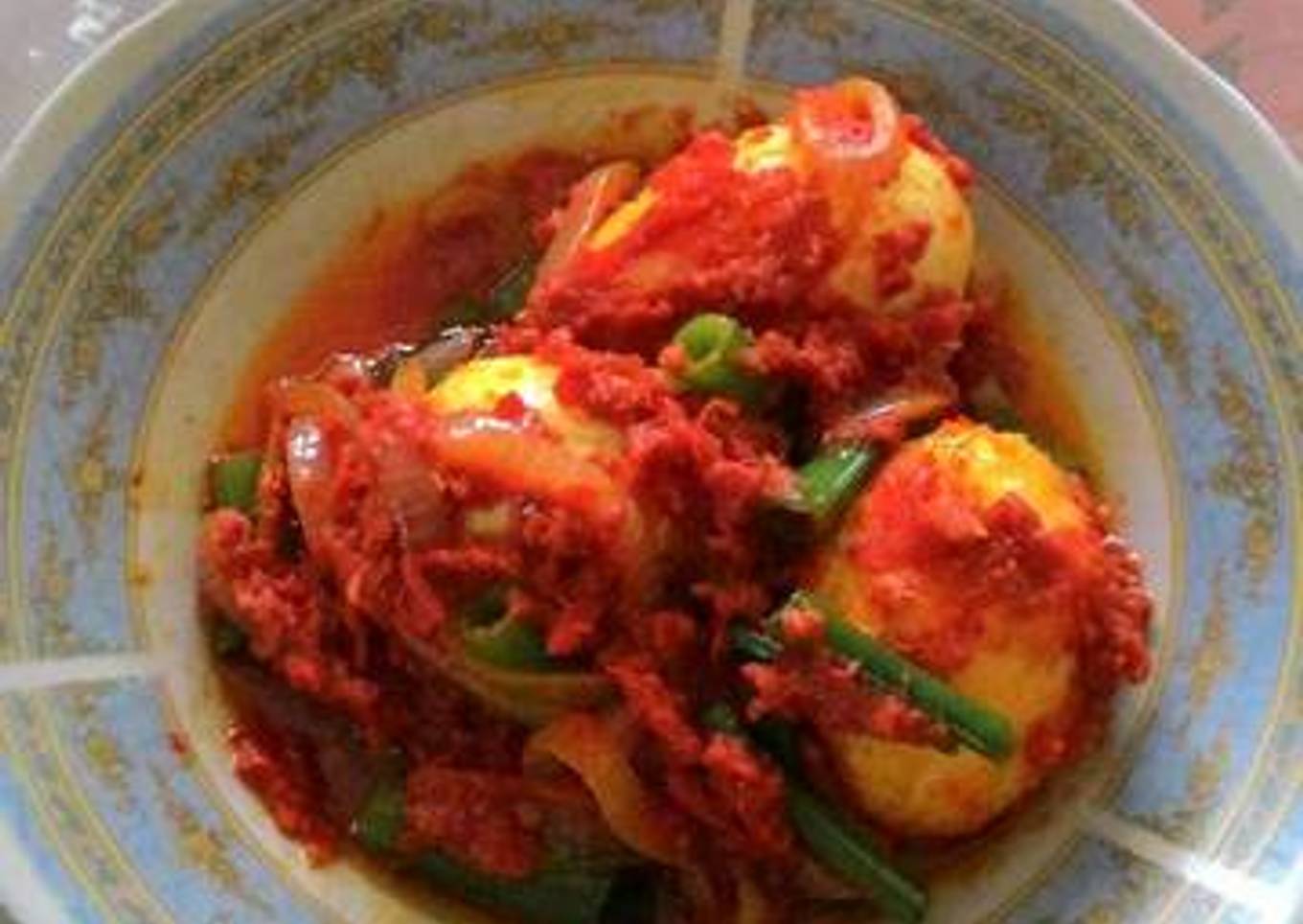 Ayam balado rasa terasi..