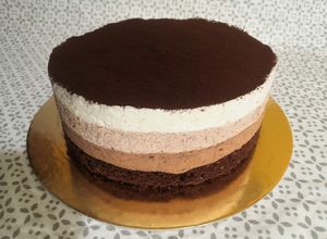 Triplacsokis mousse torta recept fotója