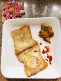 Garlic cheese bread & காலிபிளவர் கறி