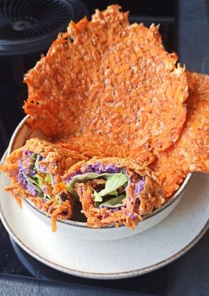 Une photo de Galette de wrap à la carotte
