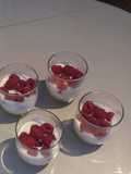 🍧Vasito de crema 🍦de yogur con frambuesas🍓