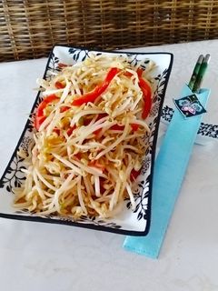 Mungobohnensprossen gebraten Rezepthauptbild