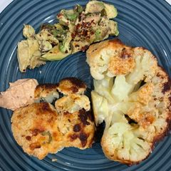 A picture of Roasted cheesy cauliflower.
