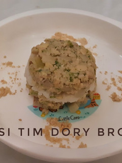 Foto resep Mpasi 8m Nasi tim dory brokoli