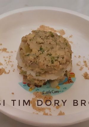 Foto resep Mpasi 8m Nasi tim dory brokoli