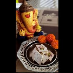 A picture of Kaju Katli (Kaju burfi) Cashew fudge.