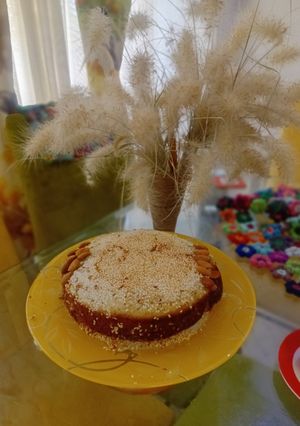 عکسی از دستور کیک چای با آرد نان در قابلمه