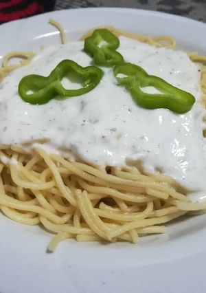 صورة لوصفة معكرونة باللبن لذيذة😋