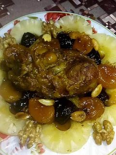 صورة لوصفة طاجين لحم لحلو