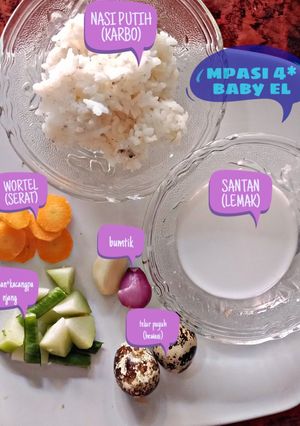 Foto resep Mpasi 4* telur puyuh wortel