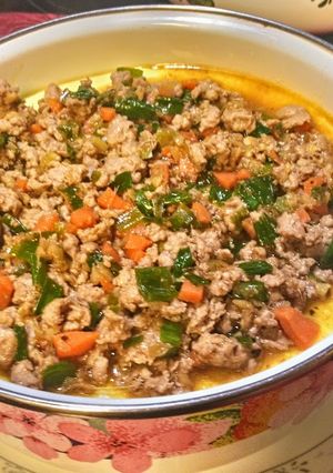 豆腐肉末蒸蛋 的食譜成品照片