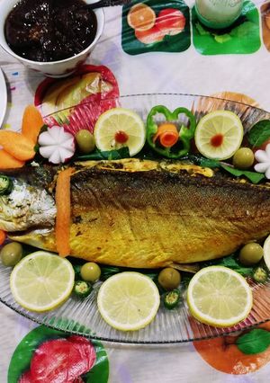 عکسی از دستور ماهی شکم پر