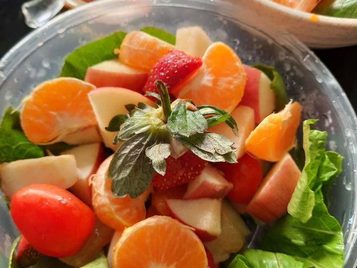 Yuk intip, Resep memasak Mix Salad with Italian dressing dijamin lezat