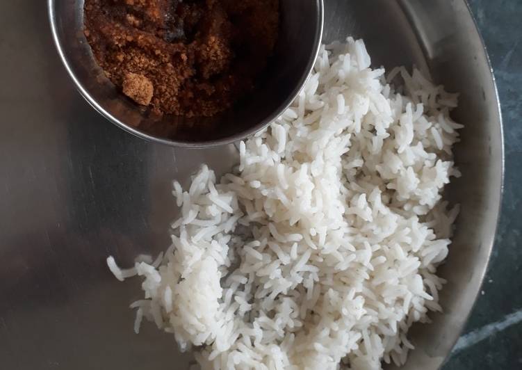 White rice with shakar/sugar
