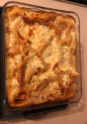 A picture of My large lasagne.
