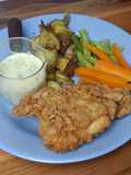 Crispy Chicken Steak with Mushroom Sauce