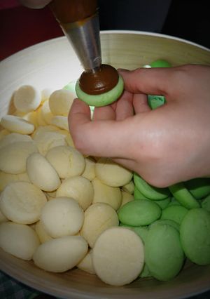 Una foto de 💚Alfajores de maicena sin manteca/mantequilla 💚