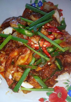 รูปของ กุ้งผัดไข่เค็ม