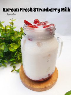 Foto resep Korean Fresh Strawberry Milk