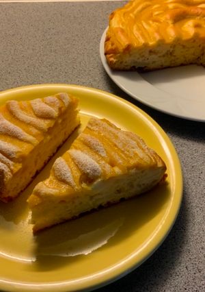 Almás-pudingos sütemény (tej- és zsiradékmentes) recept fotója