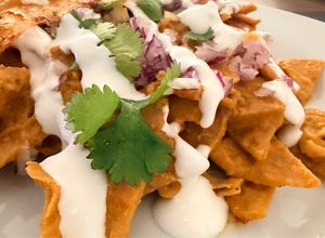 Una foto de Chilaquiles de zanahoria