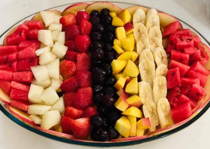 Steps to Make Homemade Mix Fruit Chat🍎🍑🍒🍉🍓🍌 - supertcc.com