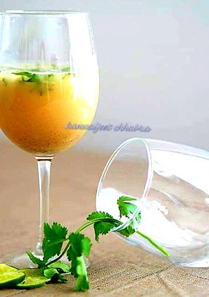A picture of Savoury sattu drink.