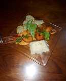 Langostino capeados con aderezo de chipotle