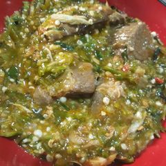 A picture of Okro soup.