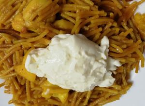 Foto principal de Fideo seco con pulpo, gibia o calamar