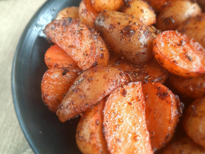 Cara Gampang Membuat Spicy Baby Potato Wedges Anti Gagal