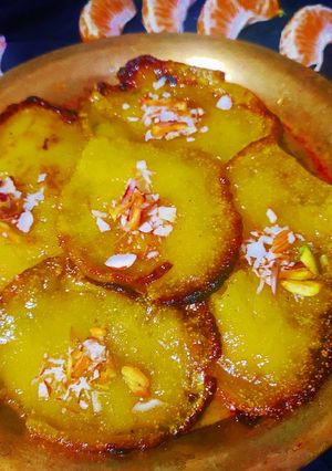 A picture of Orange Malpua.