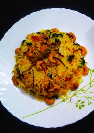A picture of Vegetable Biryani.