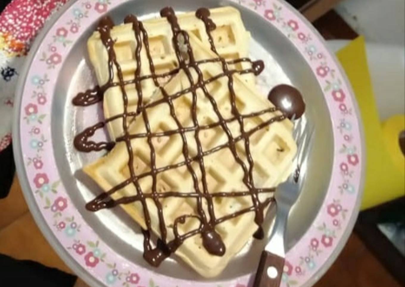 Waffles con chocolate