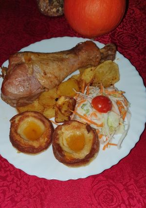 ÉdesChilis pulykacombok, Yorkshire pudinggal recept fotója