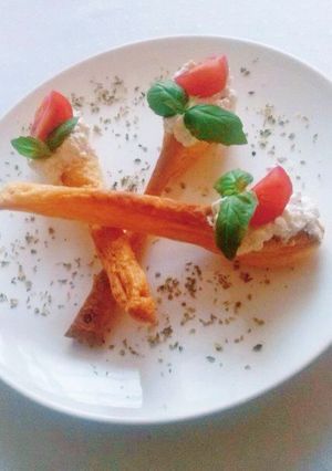 Zdjęcie przepisu Łyżki Francuskie z twarożkiem.
