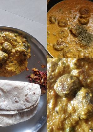 A picture of Mushroom tikka Masala.