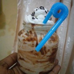 A picture of Nutella milk shake.