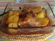 Uma foto de batata frango