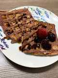 Waffles de avena y frutos rojos