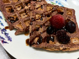 Waffles de avena y frutos rojos