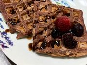 Una foto de waffles de avena