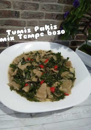 Foto resep Tumis Pakis mix tempe boso