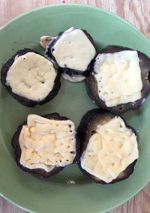 Una foto de Berenjena gratinada