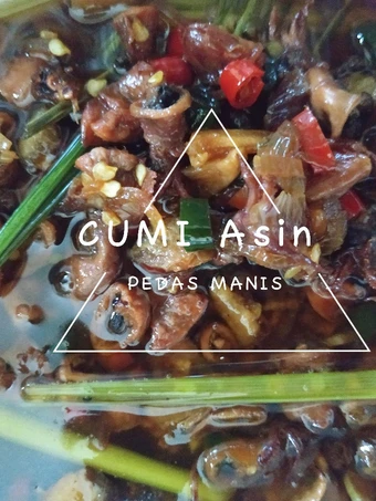 Cara Gampang Menyiapkan Resep  Cumi asin masak pedas manis yang Enak Banget, Bikin Ketagihan
