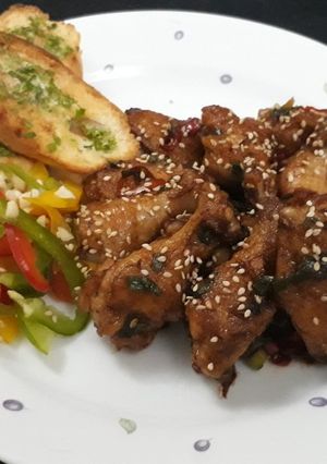 A picture of Chilli garlic wings.