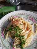 Caccio e pepe spaghetti