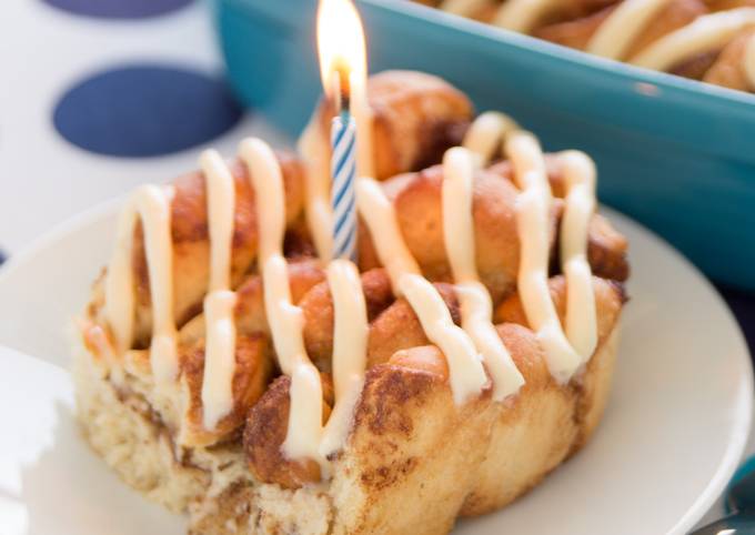 Recipe of Homemade Cinnamon Roll Birthday Cake