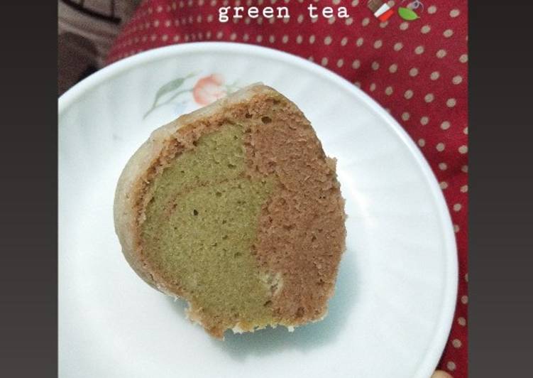 Resep Bolu kukus choco green tea, Enak Banget